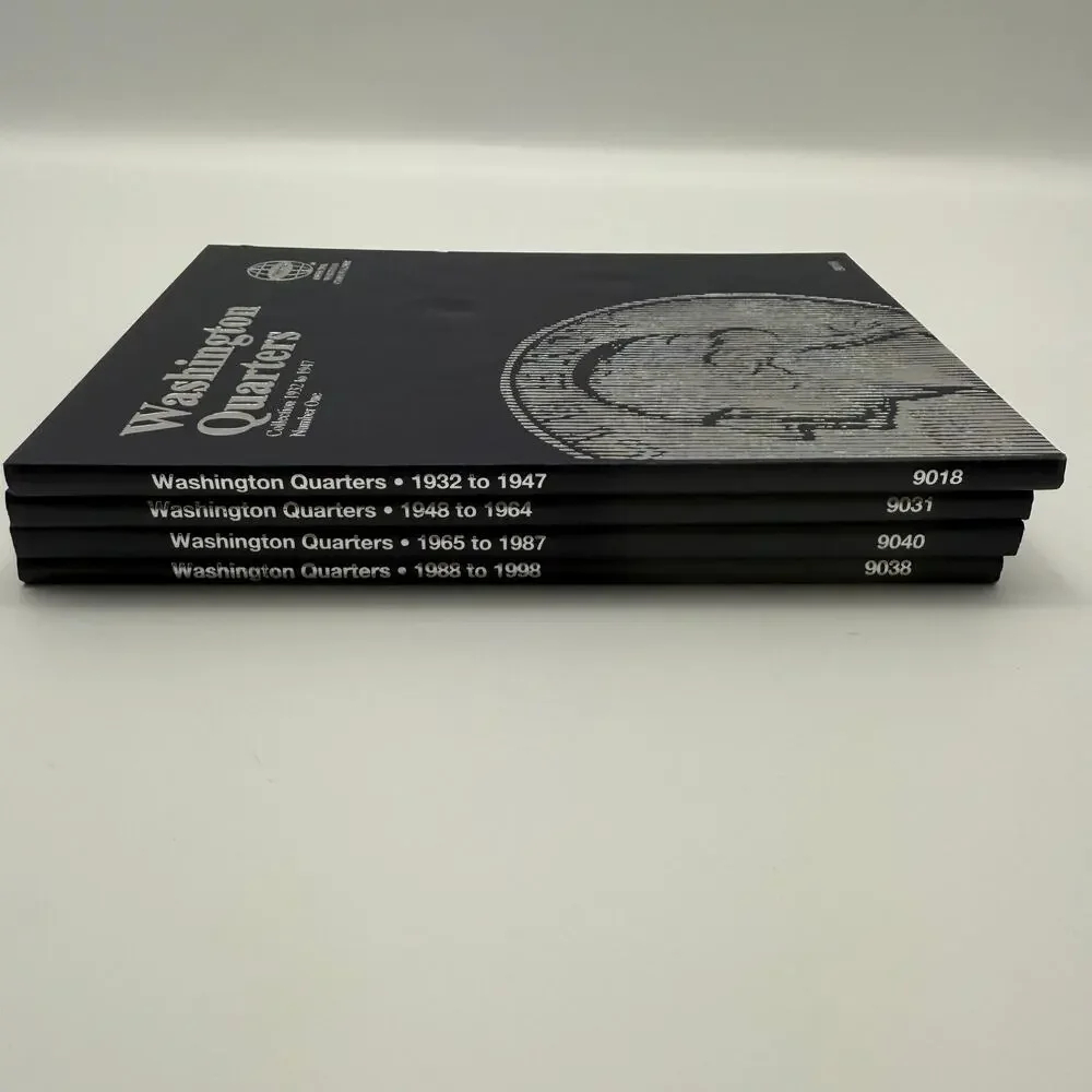 Whitman Washington Quarter Coin Folders - Lot of 4 (1932–1998)